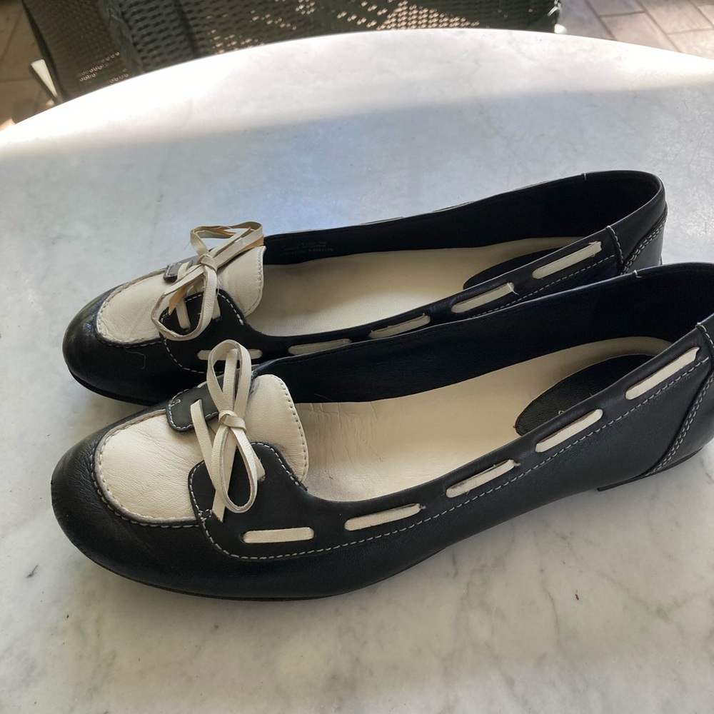 Cole Haan Black and White Women's Loafers